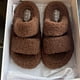 thumbnail image 5 of Pantuflas de mujer con suela gruesa y plataforma, estilo moderno con doble tira y letras, ideales para otoño e invierno. Talla 38 Rkxzt, 5 of 9
