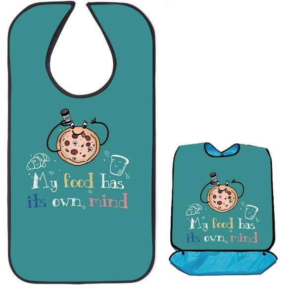 Flower Adult Bibs for Eating Waterproof Washable with Crumb Catcher Clothing Protectors Canvas Reusable Dining Mixed Color DIY