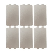 MERRYHAPY 6Pcs Microwave Crisper Mica Plate Sheet Silver Heat Resistant Oven Accessory