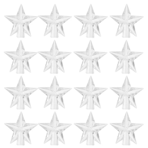 IDEANATEGRATE Transparent Star Shape Lamp Cover 100Pcs for Christmas String Lights Decoration