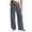 Black, variant on Women's Striped Wide Leg Pants with Pockets Drawstring Elastic Waist Loose Straight Casual Summer Trousers for Beach Vacation Lounge Daily Wear Wine,2XL