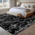 thumbnail image 5 of Black Art Washable Area Rug 5 x 7 ft White Tree Branch Botanical Abstract Plant Leaves, Soft Non Slip Rugs Stain Repellent Indoor Felt Carpet for Living Dining Room Bedroom Home Office, 5 of 9