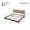 Light Gray,Walnut, variant on Solid Wood King Bed 600 lbs Support, Black Upholstered Headboard with Metal Handles, No Box Spring Needed