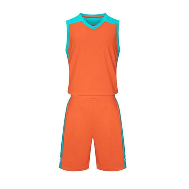 Odeerbi Niños Niñas Rápido Seco Uniforme de Baloncesto Conjunto V-Cuello Malla Tank Tops Pantalones Cortos Ropa Deportiva Atlética Para 3-15 Años