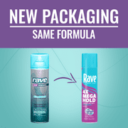 Rave 4X Mega Hold Scented Hair Spray, All-Weather Protection with Vitamin-Rich Formula, 11 oz