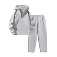 thumbnail image 2 of Stamzod Men's Tracksuits 2 Piece Set Solid Color Long Sleeve 1/4 Zip Pullover Mens Hoodies and Baggy Sweatpants Men Casual Oversized Sweat Suit for Running Gym Travel Gray L, 2 of 3