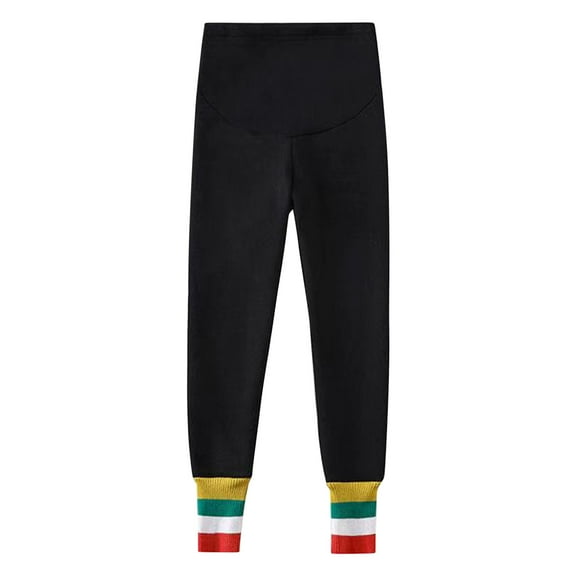 Zwiiyzr Maternity Leggings for Womens Winter Over The Belly Fleece Lined Leggings Plush Thickened Warm Thermal Pants High Waist Pregnancy Pants Maternity Clothes Black