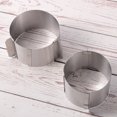 thumbnail image 3 of CIMAXIC 2pcs 6-10cm Stainless Steel Round Mousse Cutter Adjustable Mouse Cake Mold Baking Tool,2.36"X2.36"X1.97", 3 of 4
