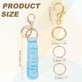 thumbnail image 2 of Uxcell Keychain Wristlet, Stretchy Lanyard Bracelet Scrunchie Keychain, Elastic Wristlet Car Key Chain with Detachable Rings and Buckles Anti-Loss Phone Chain for Women, Light Blue, 2 of 7