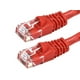 Monoprice Cat6 Ethernet Patch Cable - Network Internet Cord - RJ45, Brin, 550Mhz, UTP, Fil de Cuivre Pur, Crossover, 24AWG, 25ft, Rouge – image 2 sur 2