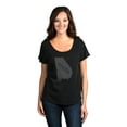 thumbnail image 2 of Thread Tank Home Roots State Georgia GA Women's Relaxed Slouchy Dolman T-Shirt Tee Heather Black Small, 2 of 4