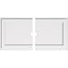 thumbnail image 3 of Ekena Millwork CMP32X16RE2-02000 2 in. ID x 11 in. Rectangle Architectural Grade PVC Contemporary Ceiling Medallion - 2 Piece, 3 of 3