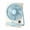 Blue, variant on PoyoKee Desk Fan for Bedroom, Slim USB Rechargeable Cooler, 6 Speeds Quiet Portable Fan with LCD Display, Camping Essentials, 7.3" x 5.3" , Blue