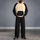 thumbnail image 1 of Ceisia Men's Loose Fit Raglan Sleeve Hoodie Set Color Block Pullover with Elastic Waist Wide Leg Pants Gifts, 1 of 9