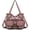 Pink - Leopard, variant on Purses and Handbags Women Tote Shoulder Top Handle Satchel Hobo Bags Fashion Washed Leather Purse Black