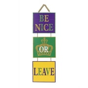 Way to Celebrate Mardi Gras 3-piece Be Nice Hanging Wall Decor