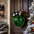 thumbnail image 3 of FeiBiQiuBi Metal Christmas Bell, 14.6 Inch Christmas Jingle Bells with Buffalo Plaid Bow, Farmhouse Hanging Door Decor for Front Door, Porch and Christmas Tree Holiday, 3 of 7