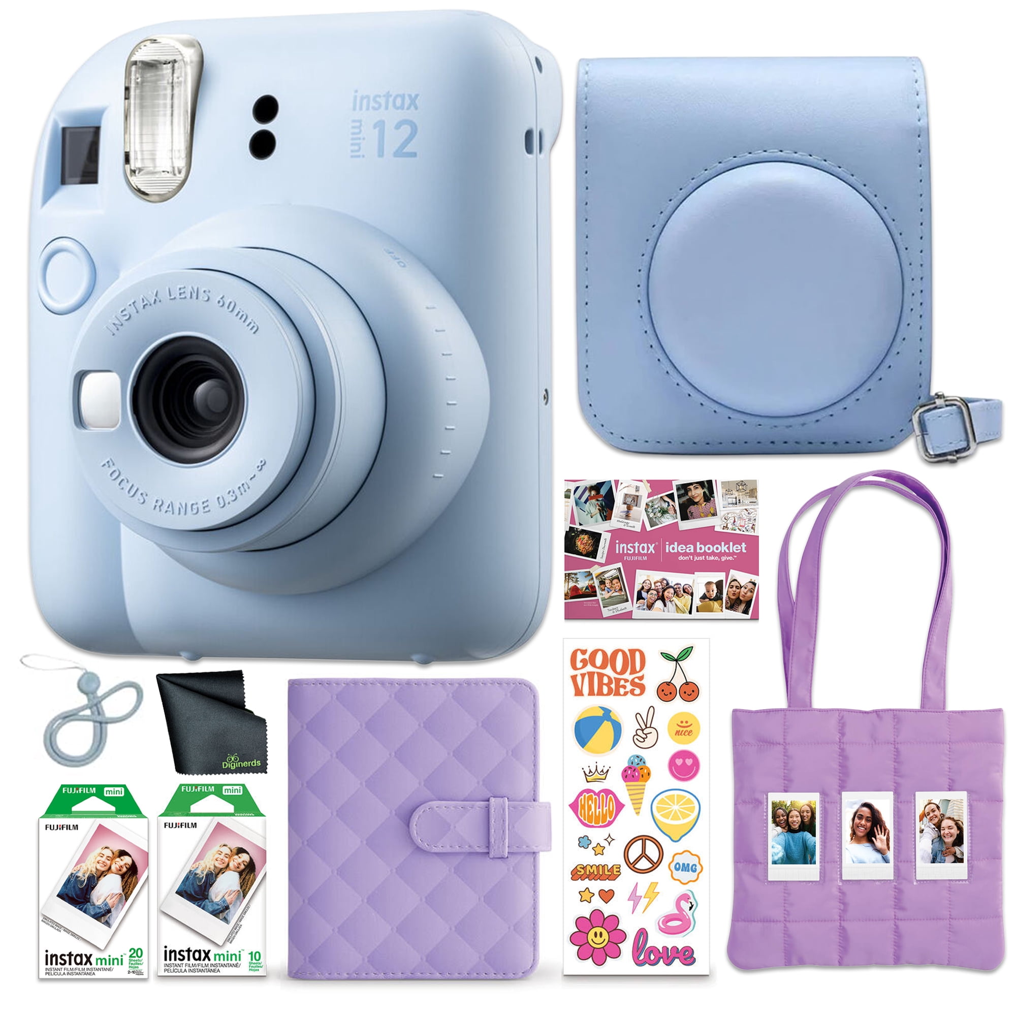 Fujifilm Instax Mini 12 Instant Camera Kit, Lilac Purple with 40