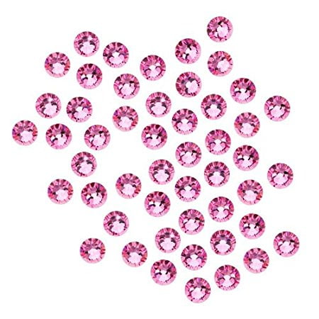 Swarovski Crystal, #2058 Flatback Rhinestones Xilion No Hotfix ss16, 50 Pieces, Rose