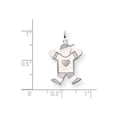 thumbnail image 2 of 14k White Gold Kid Charm, 2 of 2