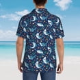 thumbnail image 6 of Xecao Sea Sharks print Hawaiian shirt - a stylish short-sleeve button-down for men, perfect for casual beach and tropical outings., 6 of 9