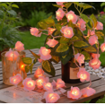 thumbnail image 4 of LED Rose String Lights - Battery Powered Color Changing Flower Lights for Bedroom, Wedding, Party Decorations (Pink), 4 of 5