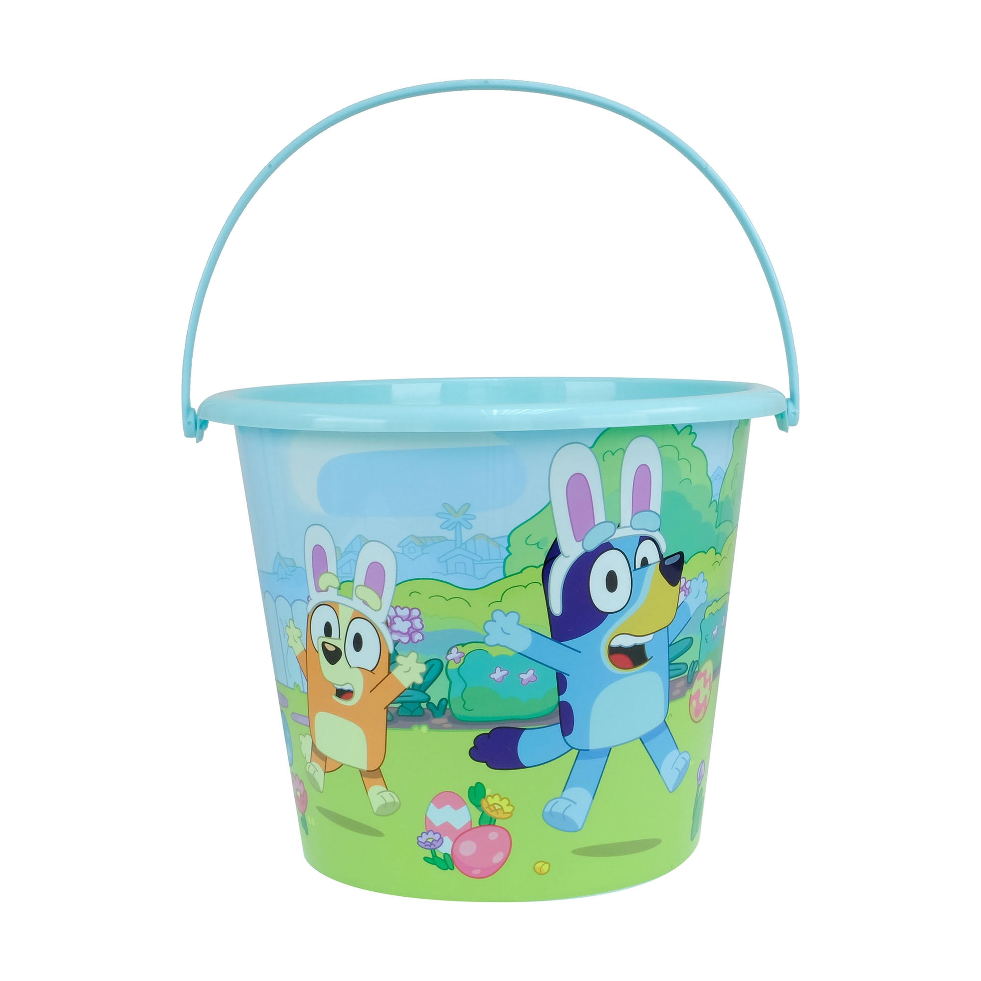 Bluey Jumbo Blue Plastic Easter Pail Featuring Favorite Characters