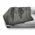 thumbnail image 2 of Antique Soft Flannel Fleece Throw Blanket, Antique Door with Vertical Ornamental Floral Pattern Travel Treasure Monochromic, Cozy Plush for Indoor and Outdoor Use, 60" x 80", Grey Black, by Ambesonne, 2 of 5