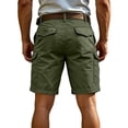 thumbnail image 5 of GrmtClth Cargo Shorts Men Twill Cotton Stretch Comfy 17 Inch Inseam Summer Athletic Outdoor Golf Fishing Casual Work Knee Length Shorts Light Green XL, 5 of 9