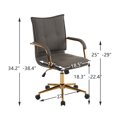 thumbnail image 4 of MOJAY PU Leather Ergonomic Executive Office Chair, Swivel Desk Chair with Padded Armrest,  Gray, 4 of 7