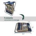 thumbnail image 4 of Garden Folding Gardener Stool with Gardening Tools Insulation Garden Bags Plus 5 Garden Tools and Gardening Kneeler Ideal Gift for Mother's Day/Father's Day (Navy Blue), 4 of 7
