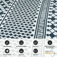 thumbnail image 6 of World Rug Gallery Contemporary Bohemian Geometric Reversible Recycled Plastic Outdoor Picnic Mat, Camping Rug, RV Rug - BLUE 7'10"x10', 6 of 9