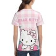 thumbnail image 6 of Hello Kitty T Shirts For Girls Boys, 3d Print Cartoon Graphics T Shirt, Youth Crewneck T-Shirt, Unisex Short Sleeve Top Tees Age 4-16 Years, 6 of 7