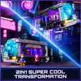 thumbnail image 2 of Juego de ladrillos de construcción FUNWHOLE Cyberpunk Future-Bus con luces, 605 piezas, 2 of 6