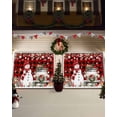 thumbnail image 3 of Garage Door Banner Cover 6 x 13 ft, Christmas Snowman Balls Poinsettia Truck Red Black Plaid Christmas Garage Door Decorations Holiday Christmas Backdrop Decor for Winter New Year Xmas Party, 3 of 6