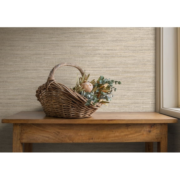 Grey Handwoven Weave Print Non Woven Non-Pasted Textured Wallpaper 57 Sq. Ft.