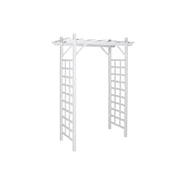 Pearington Square Lattice Garden Arbor, White PVC