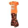 thumbnail image 2 of Girls 2 Piece Pumpkin Spice Thanksgiving Clothes Set Outfit (10Y, Brown), 2 of 5