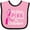 Pink and Black, variant on Inktastic Breast Cancer Awareness We Wear Pink in October Girls Baby Bib
