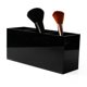 thumbnail image 5 of Caja de tres rejillas para brochas de maquillaje, organizador de escritorio para oficina y hogar (negro), 5 of 5