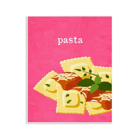 Stupell Industries Ravioli Pasta Dish Food & Beverage Painting Unframed Art Print Wall Art, 11 x 14