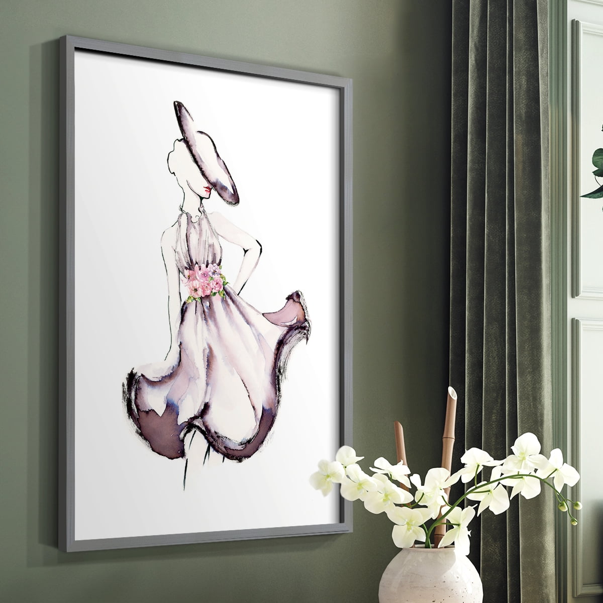 Strike A Pose II in Paper Solid Wood 22 x 28 Framed Print
