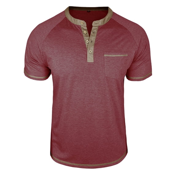 Ixbnca Summer Tshirts for Men Short Sleeve Casual Lightweight Shirts with Pocket Mens Button Tee Tops