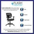 thumbnail image 2 of Mid-Back Black Mesh Swivel Task Office Chair with Back Height Adjustment and Adjustable Arms, 2 of 3