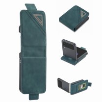 Nalacover Wallet Case for Samsung Galaxy Z Flip 4, Card Slots Holder Luxury Premium PU Leather Flip Folio Phone Cover with Magnetic Clasp Soft Silicone Shockproof Anti-Scratches Case,Green