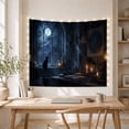 thumbnail image 4 of Dark Library Room With Moonlit Window, Moody Dark Academia Style for Book Lovers, Library Wall Art, Housewarming Gift, Tapestry Wall Hanging for Study Room and Home Library, 4 of 6