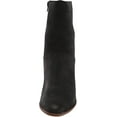 thumbnail image 2 of Lucky Brand Sarey Black Suede Wedge Ankle Almond Rounded Toe Block Heel Booties (Black, 9), 2 of 4