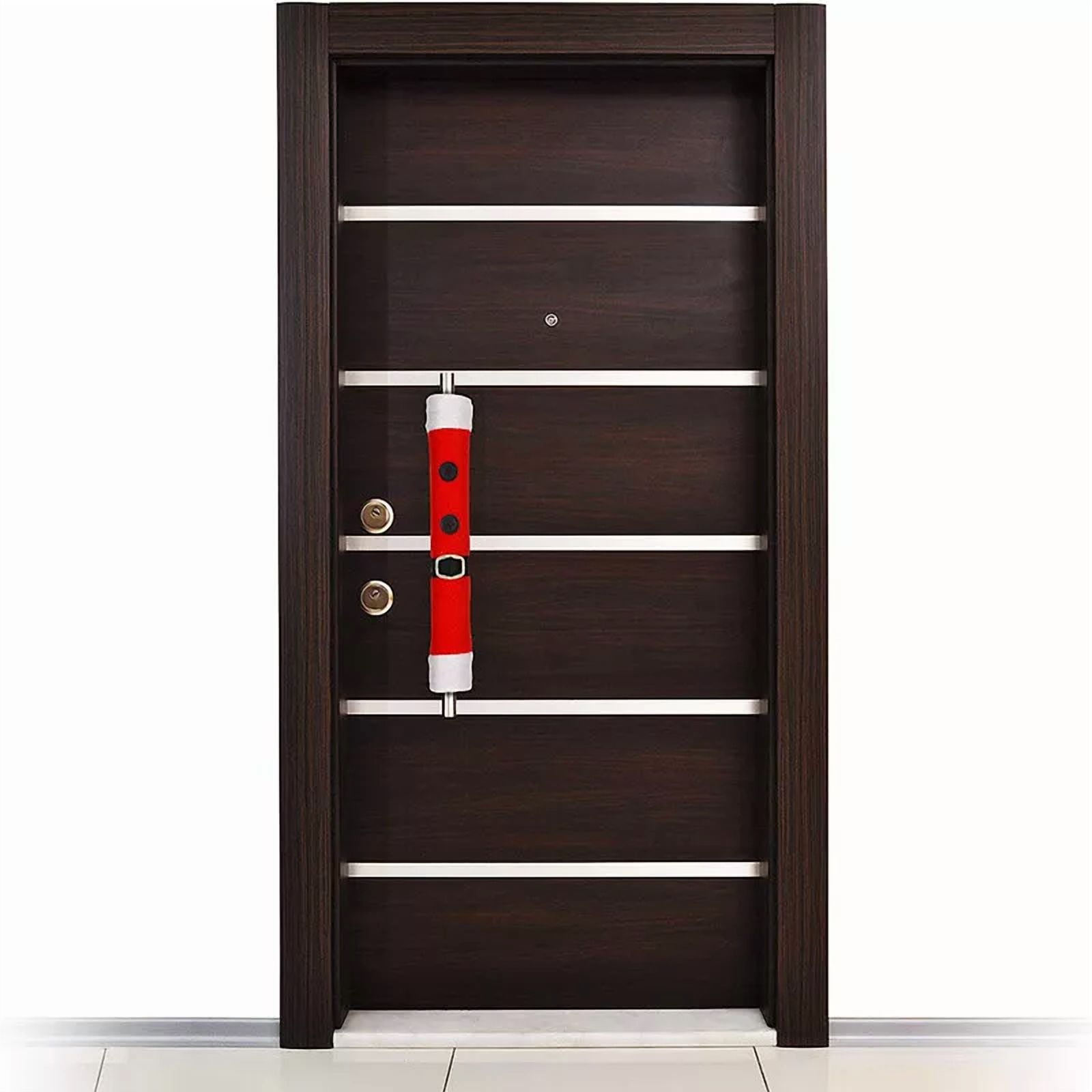 KLYNE - 3Pcs Christmas Refrigerator Door Handle Cover Santa Belt Protector For Kitchen