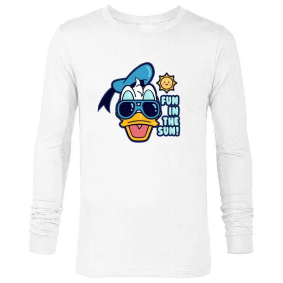 Disney Mickey and Friends Donald Duck Fun in the Sun - Long Sleeve T-Shirt for Men - Customized-White