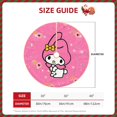 thumbnail image 5 of Lsque Sanrio Print Christmas Tree Skirt with Ties and Velcro,Xmas Holiday Decorations, Adjustable Tree Skirt-36", 5 of 6